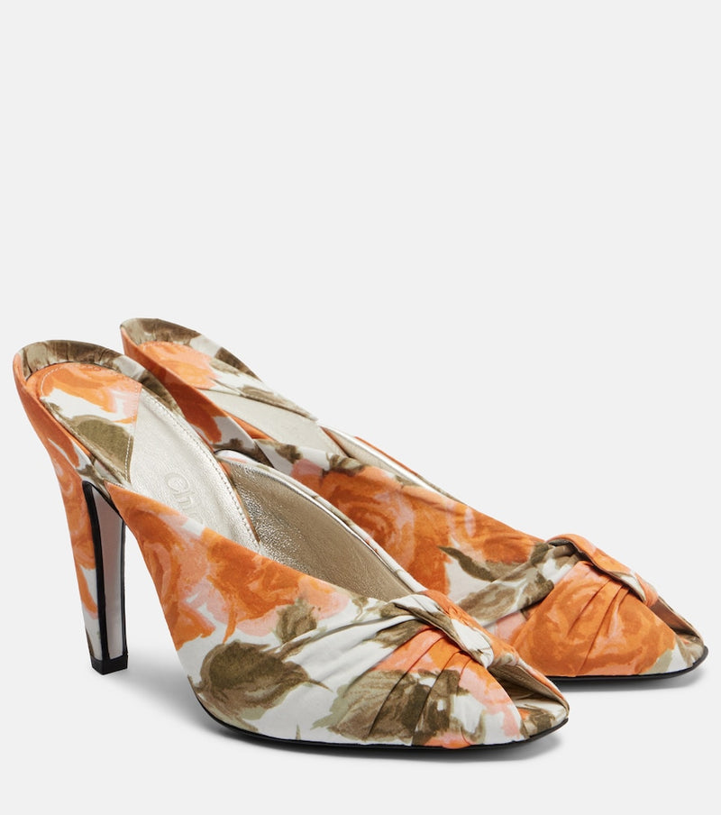 Chloe Suzie floral mules