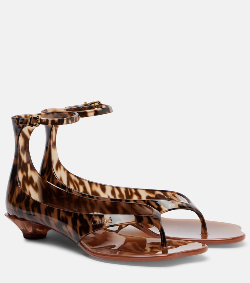 Chloe Chloe Jelly animal-print thong sandals
