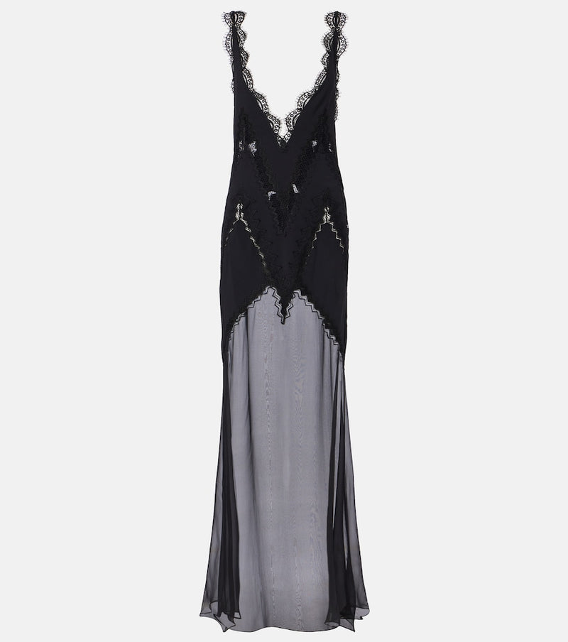 Tom Ford Lace-trimmed satin gown