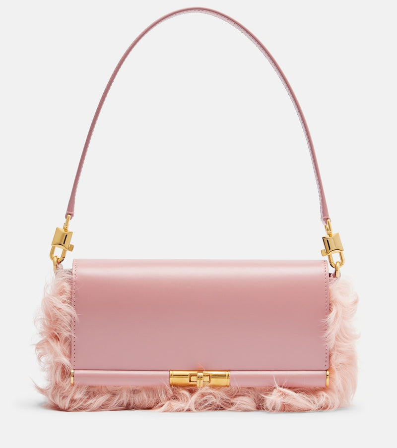 Dolce & Gabbana Marlene Small shearling shoulder bag