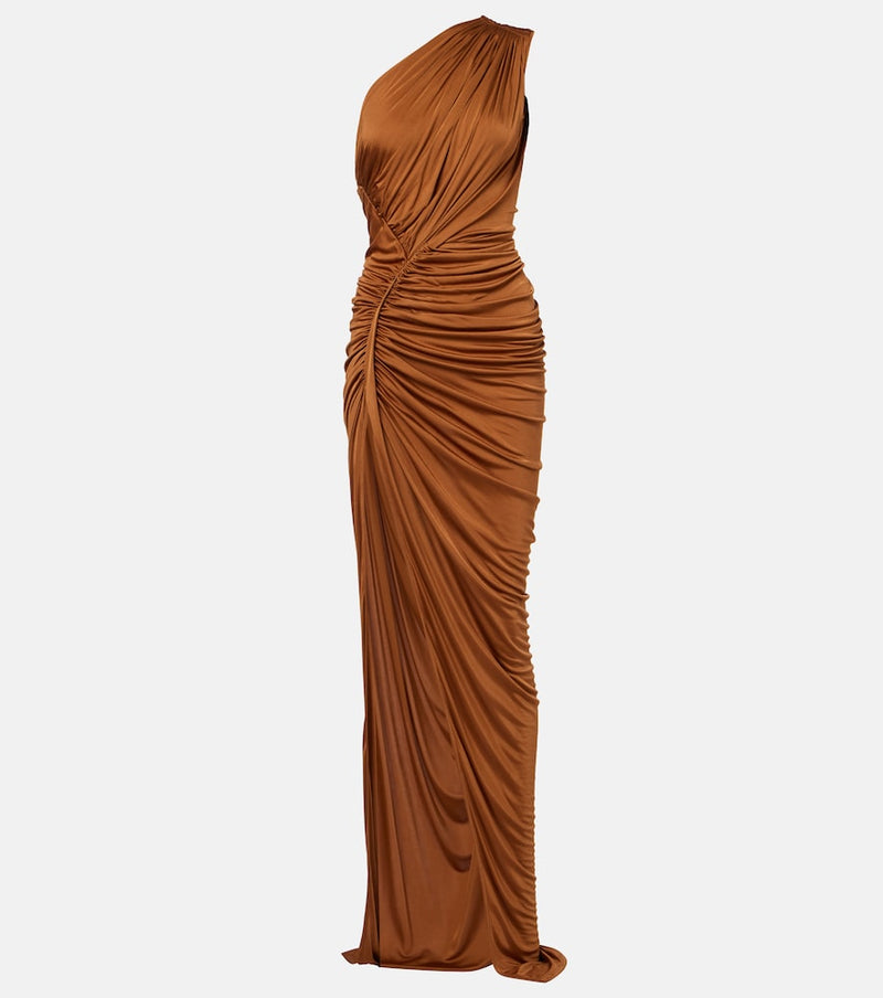 Rick Owens Lilies Avra ruched one-shoulder gown