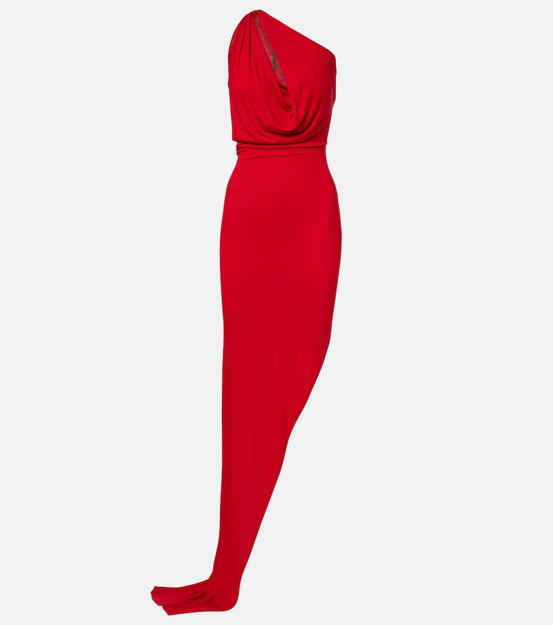 Rick Owens Aaliyah one-shoulder sheer gown