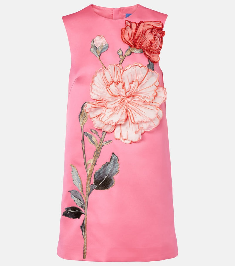 Leo Lin Yvonne embroidered minidress