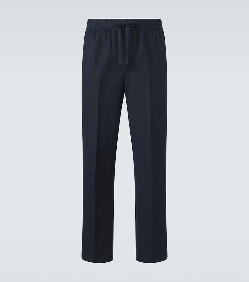 Brioni Asolo linen and cotton straight pants
