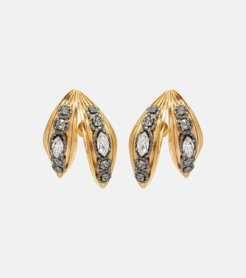 Balenciaga Bloom crystal-embellished earrings
