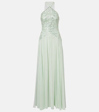Elie Saab Sequined silk-blend gown