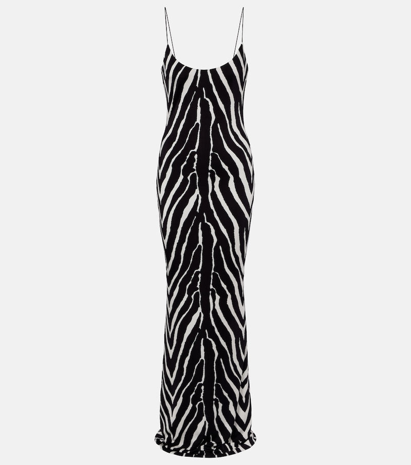 The New Arrivals Ilkyaz Ozel Zebra-print jersey gown