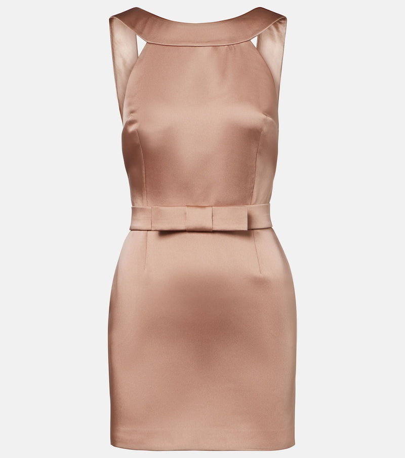 The New Arrivals Ilkyaz Ozel Delphine bow-detail satin minidress