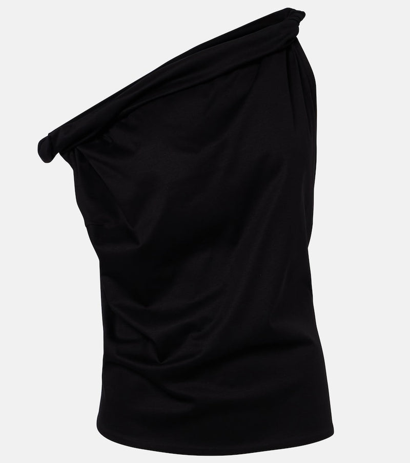Rohe One-shoulder cotton-blend top