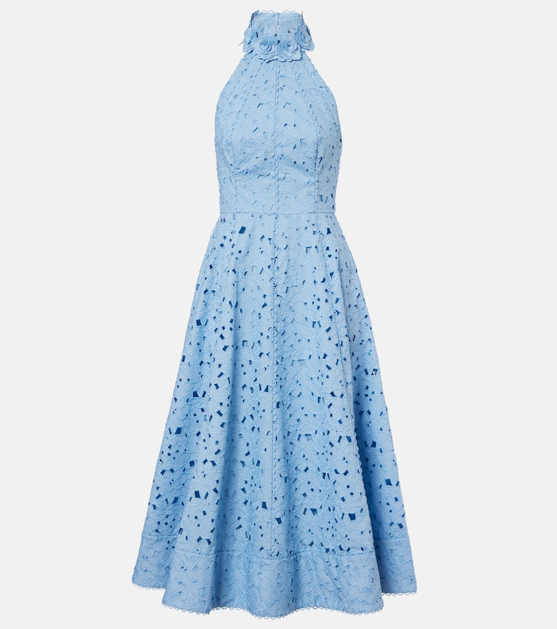 Rebecca Vallance Nuvola broderie anglaise cotton midi dress
