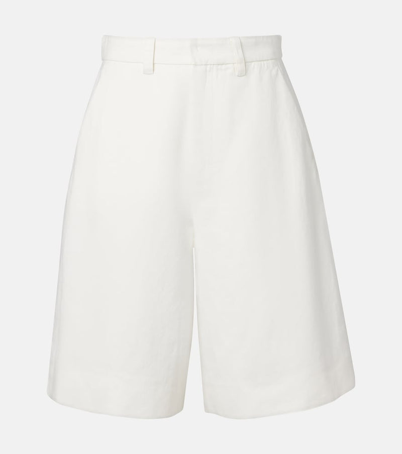 S Max Mara Sole cotton and linen Bermuda shorts