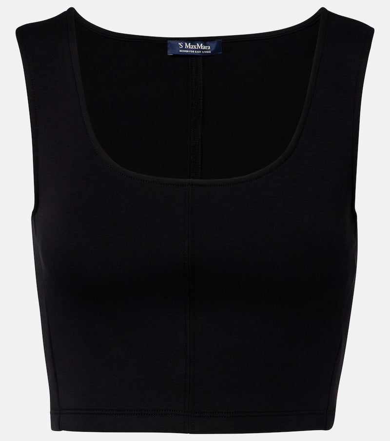 S Max Mara Dire cotton-blend crop top