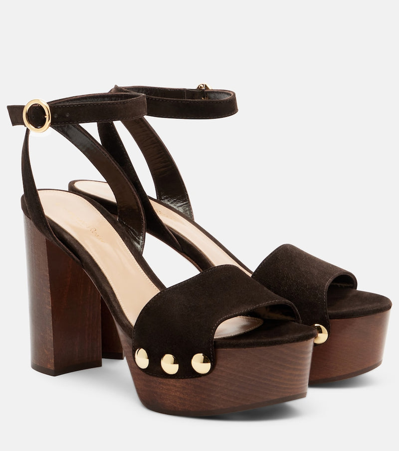 Gianvito Rossi Ardea studded suede platform sandals