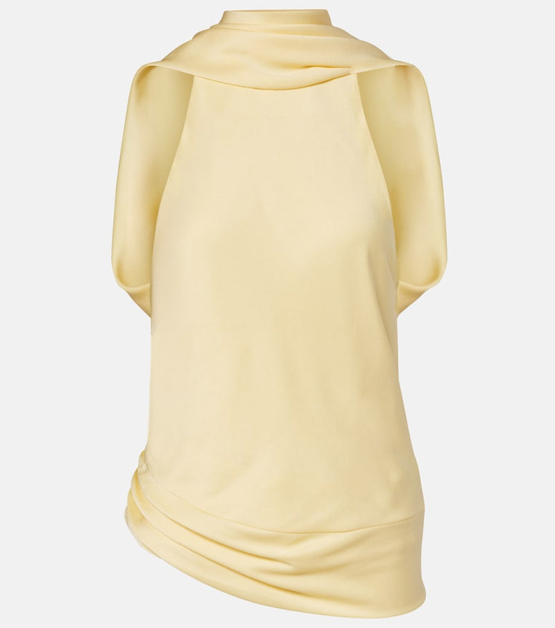 Simkhai Samira caped satin top