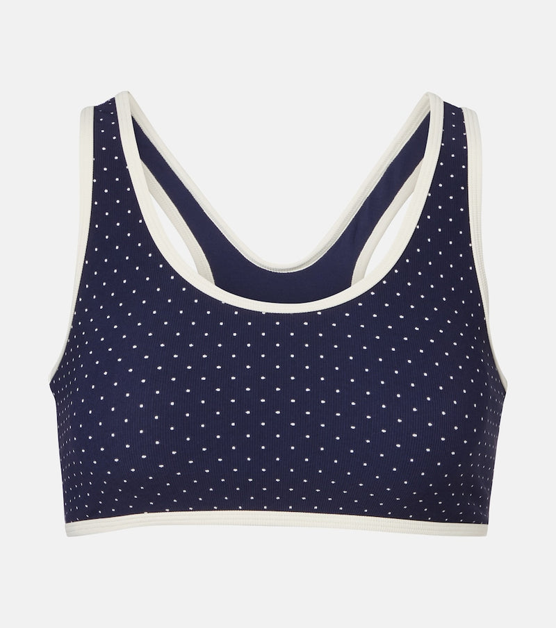 The Upside Spellbound Jade polka-dot sports bra