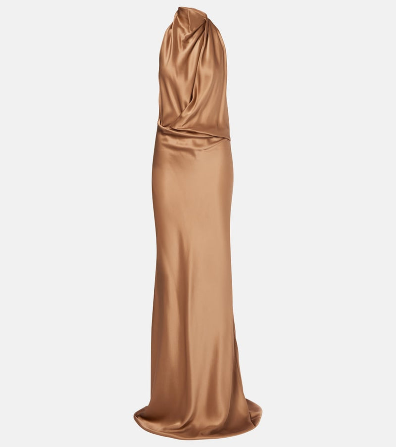 The Sei Halterneck silk satin gown