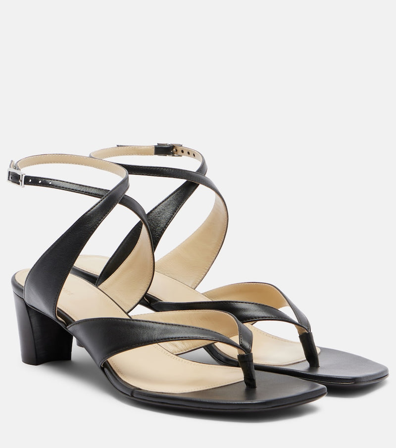 Lemaire Leather slingback thong sandals