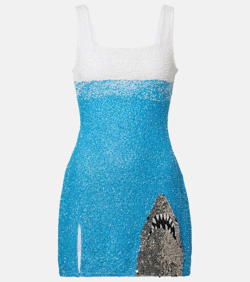Staud Le Sable beaded minidress