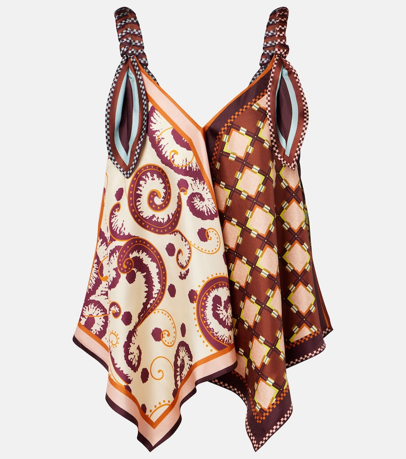 Alemais Wilson printed silk twill top