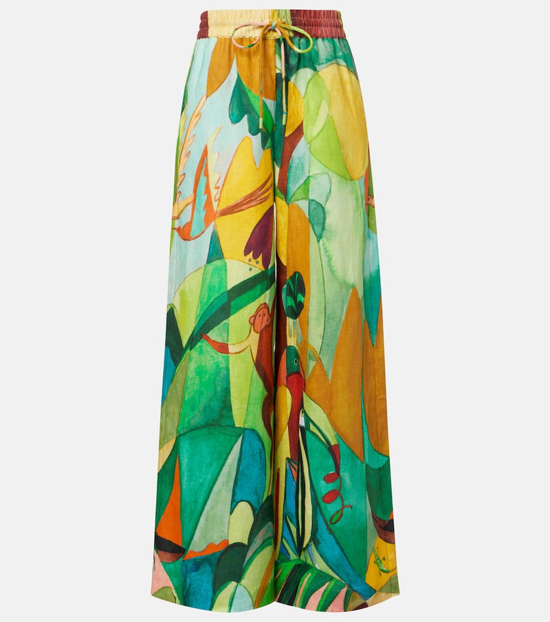 Alemais x Mokshini linen wide-leg pants