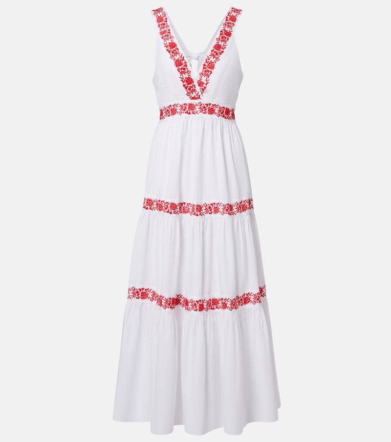 Heidi Klein Petalia embroidered cotton midi dress