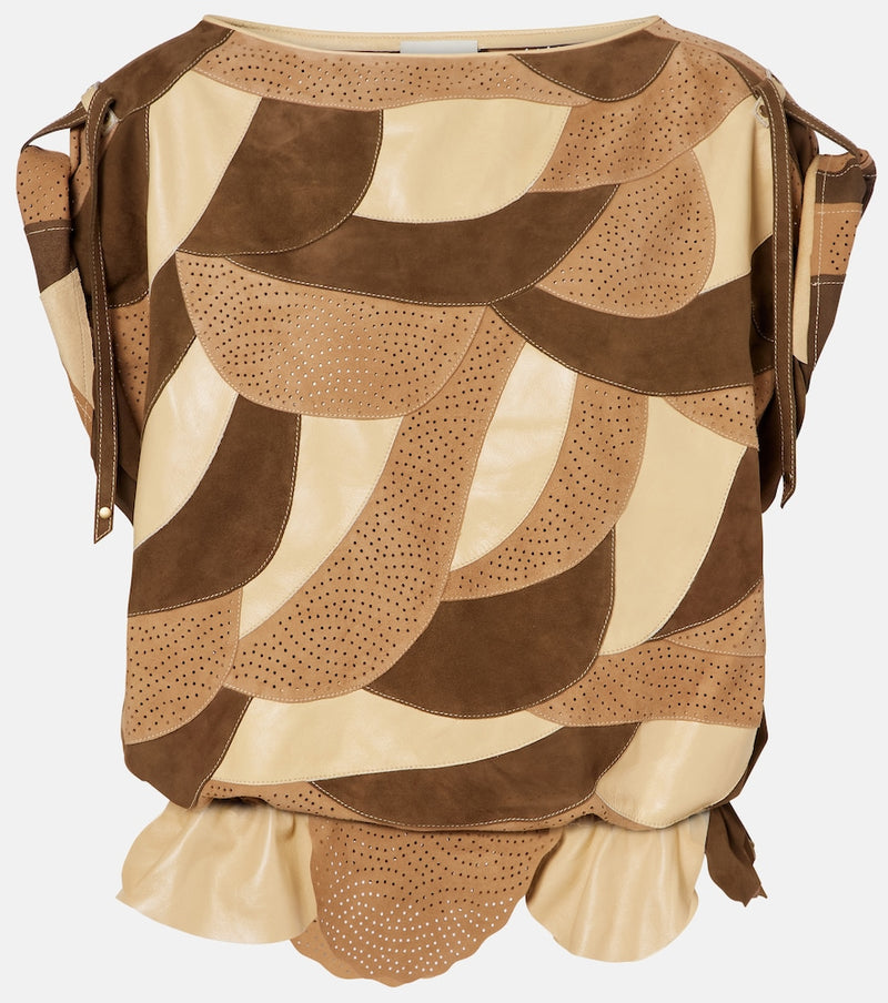 Isabel Marant Dalmy perforated suede top