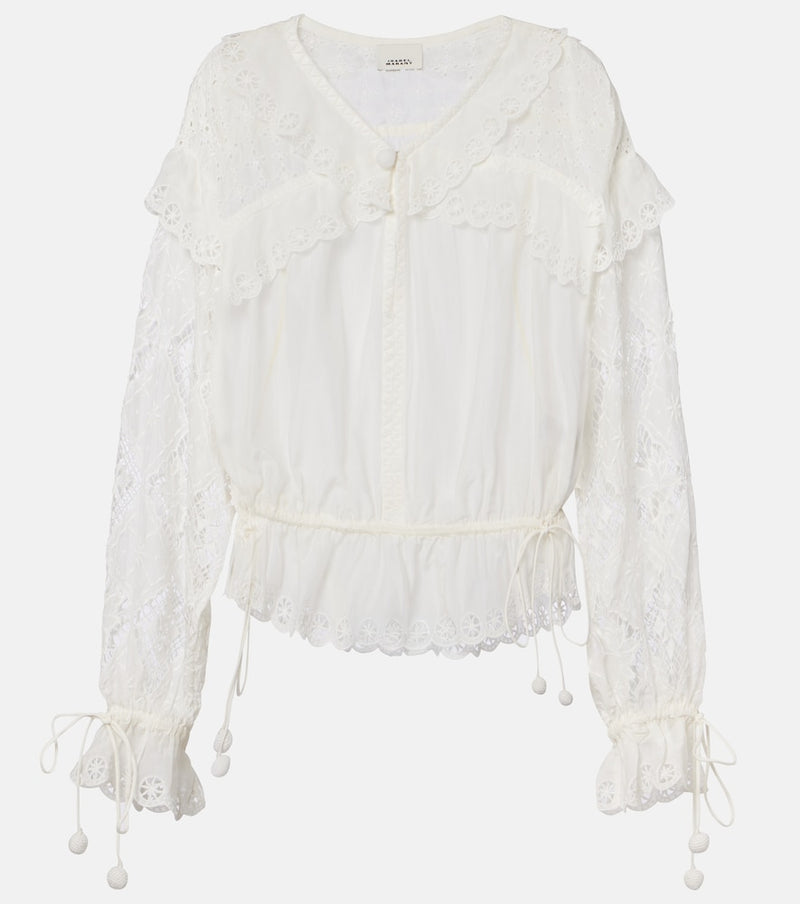 Isabel Marant Nowana cotton and silk blouse