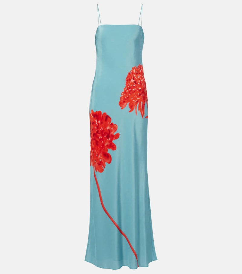 SIR Amelie floral silk crepe maxi dress