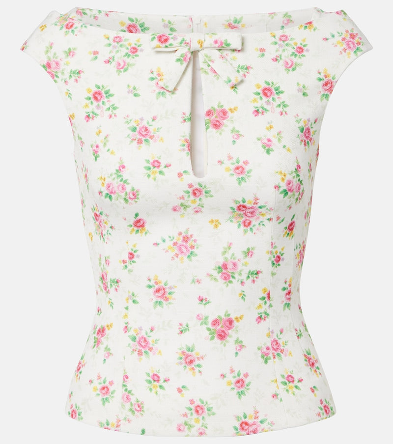 Shushu/Tong Bow-detail floral top