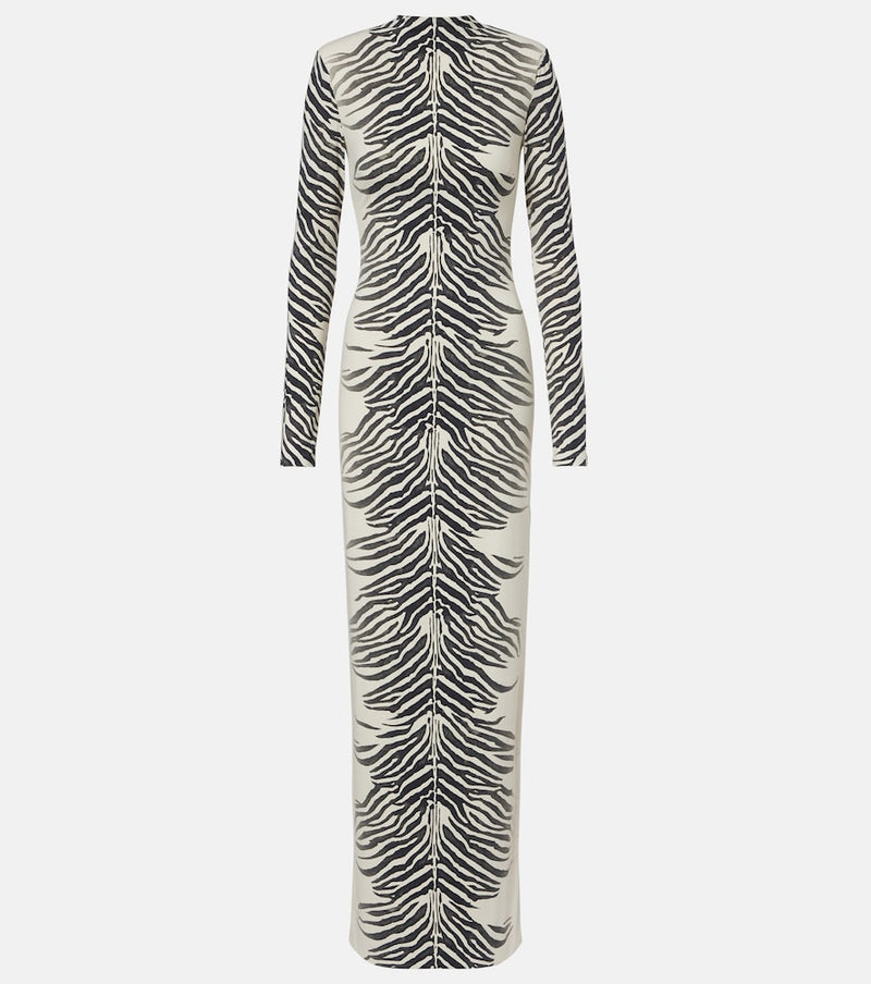 De La Vali Kari zebra-print maxi dress
