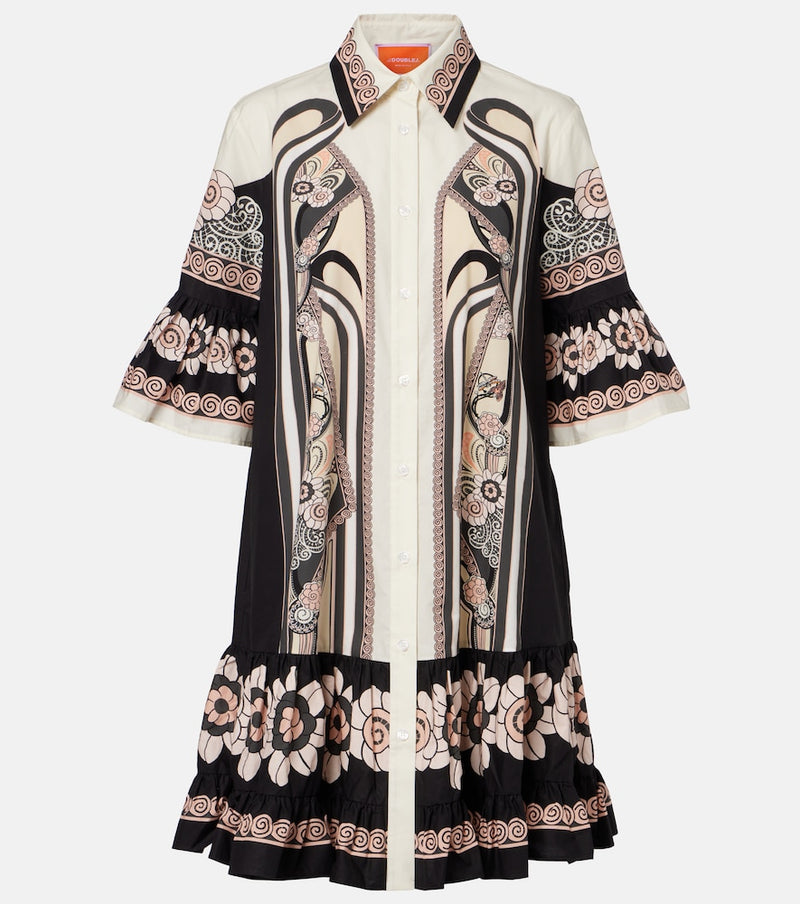 La DoubleJ Choux printed cotton poplin shirt dress