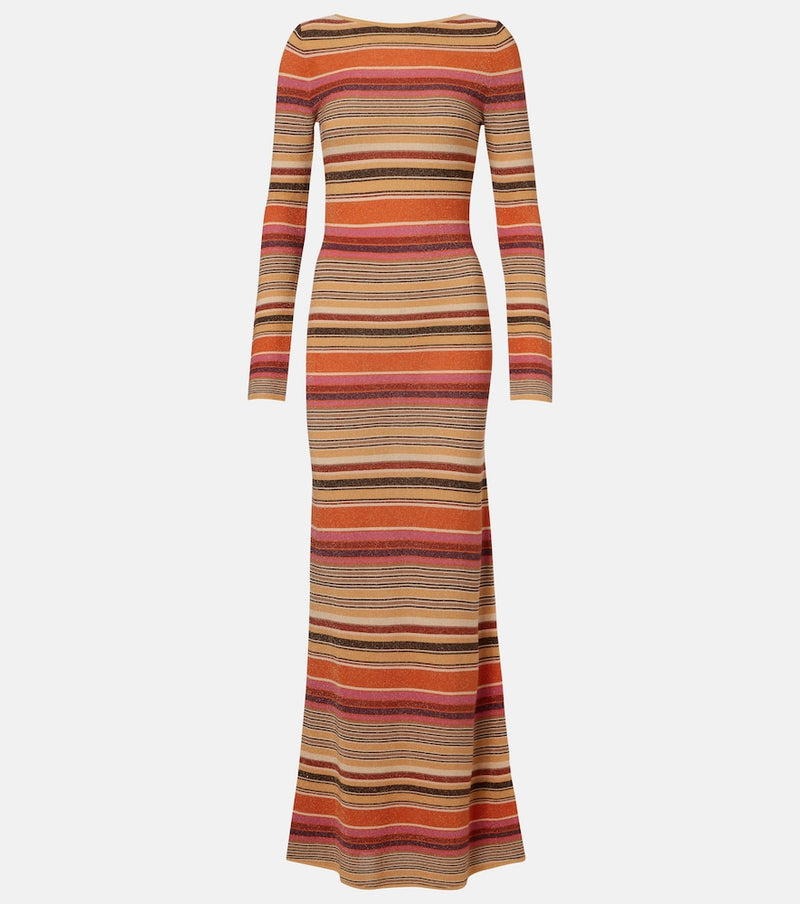 Faithfull Notturna striped maxi dress