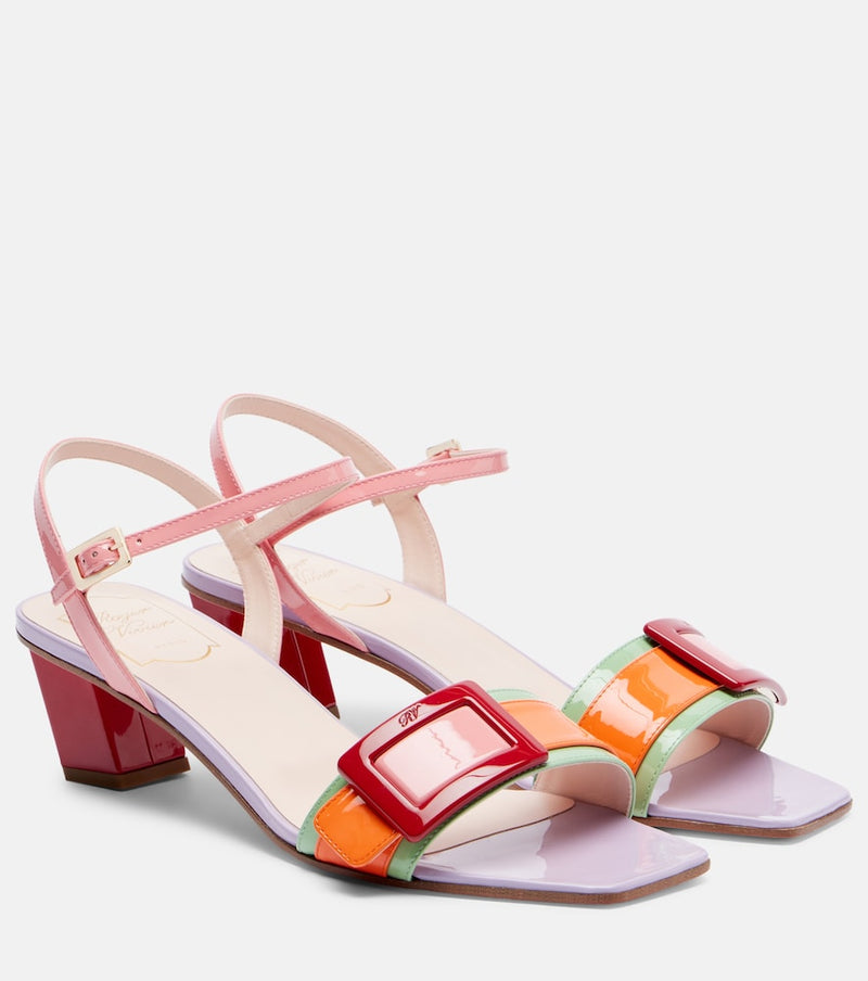Roger Vivier Belle Vivier patent leather sandals