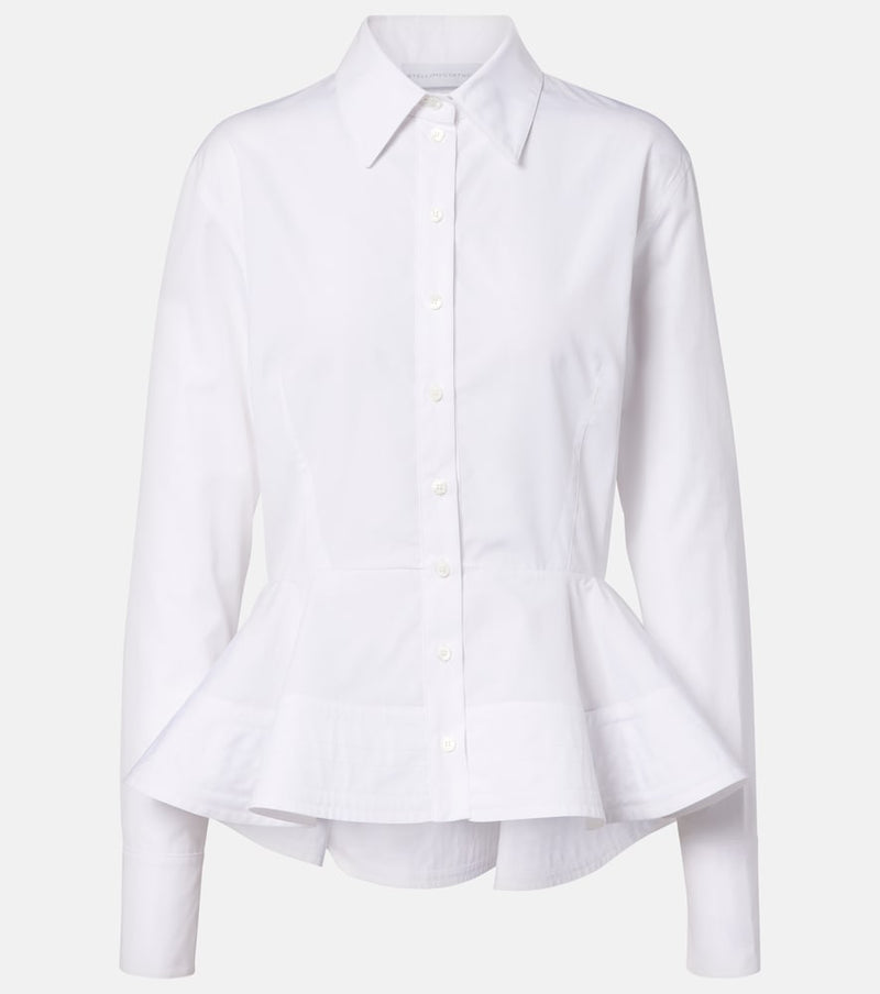 Stella McCartney Peplum cotton poplin shirt