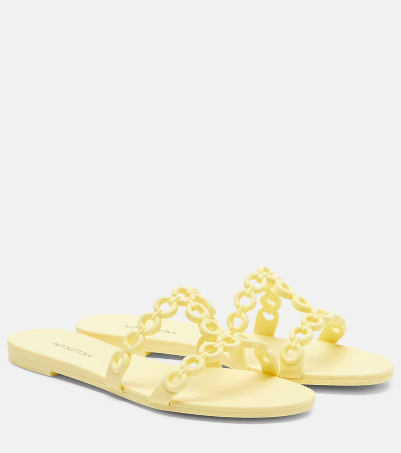 Aquazzura Infinity Chain Jelly slides