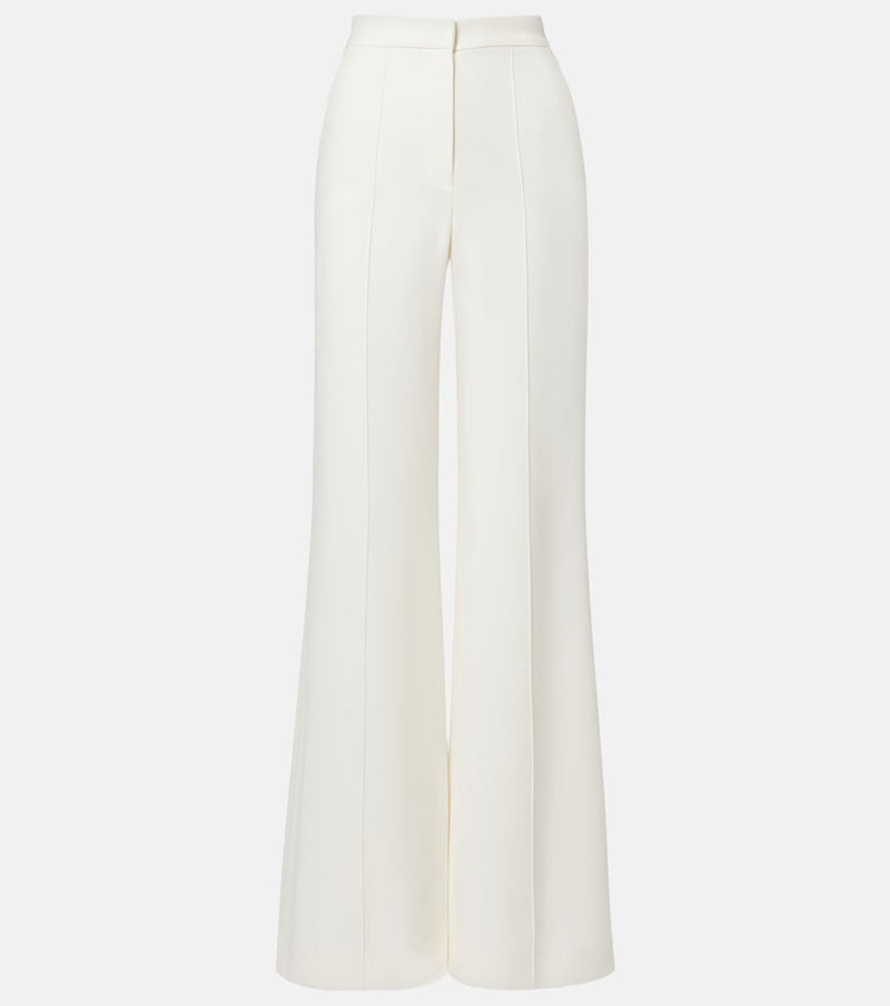 Elie Saab High-rise cady wide-leg pants