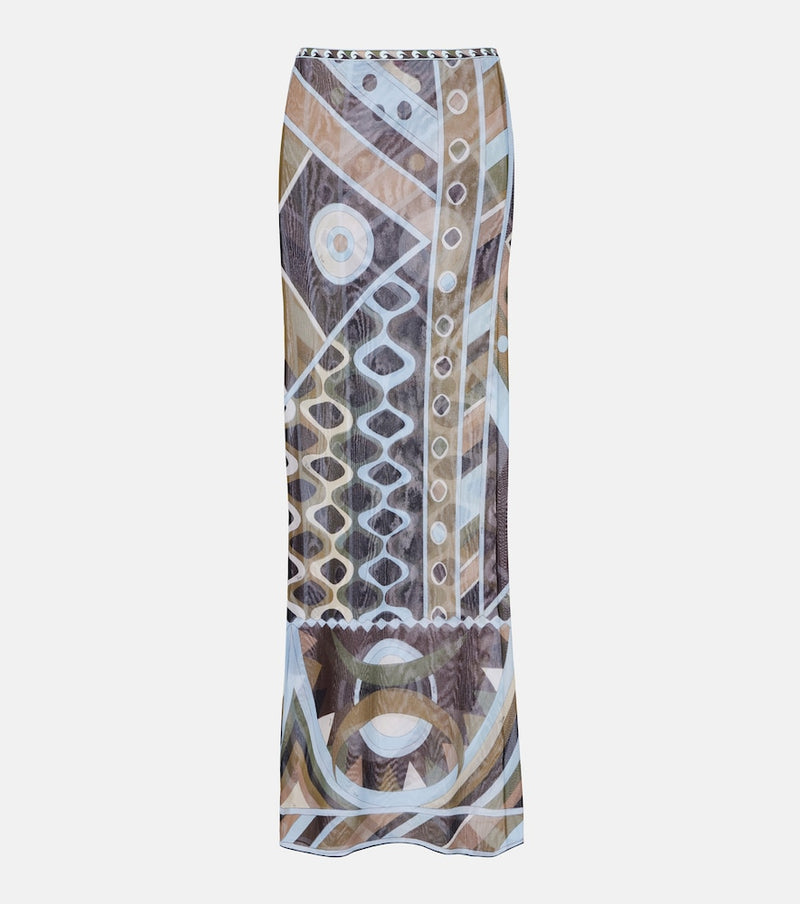 Pucci Vivara tulle maxi skirt