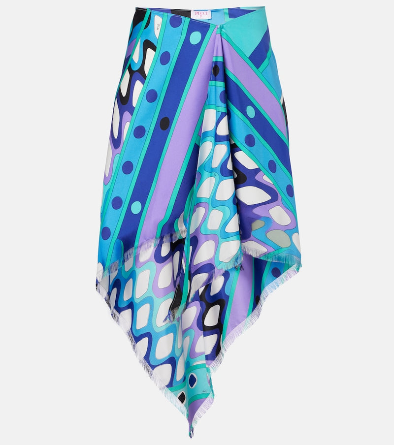 Pucci Vivara silk twill midi skirt