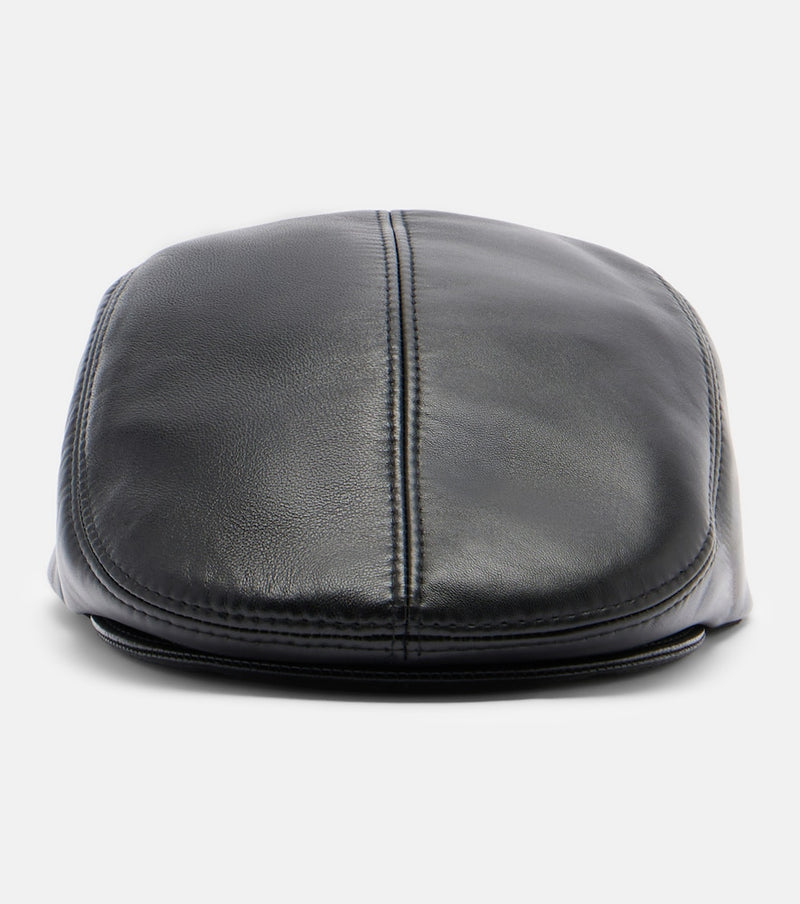 Ruslan Baginskiy Leather newsboy cap