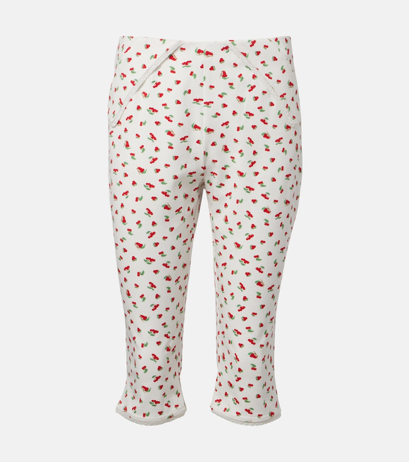 Posse Ebony printed cotton-blend capri pants in Cherry print