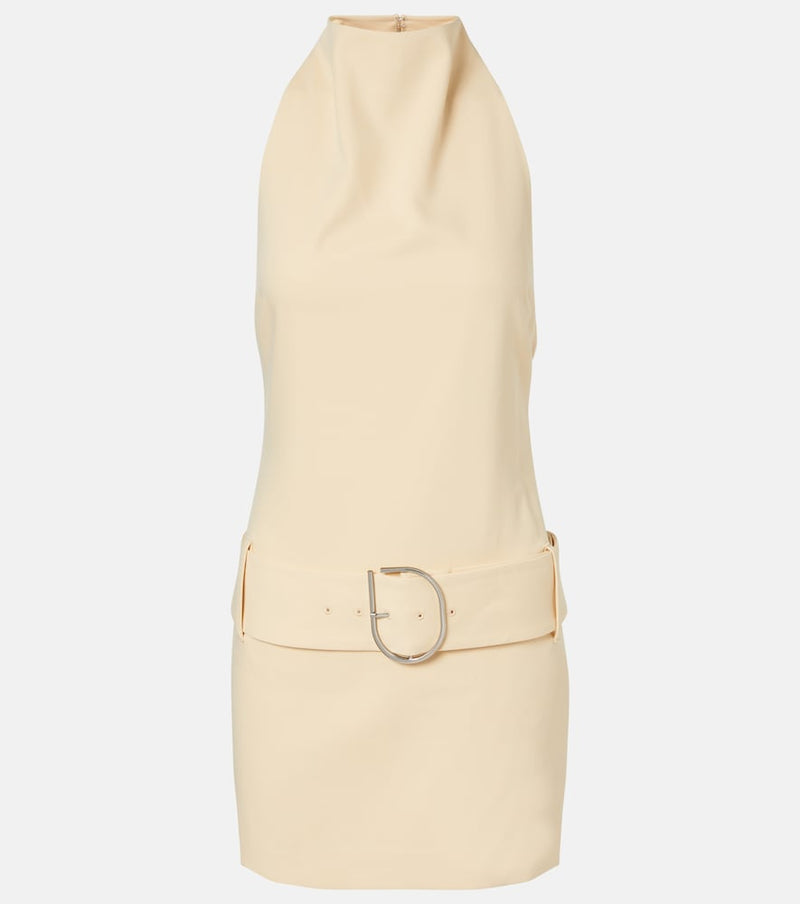 SIR Sabina belted halterneck minidress