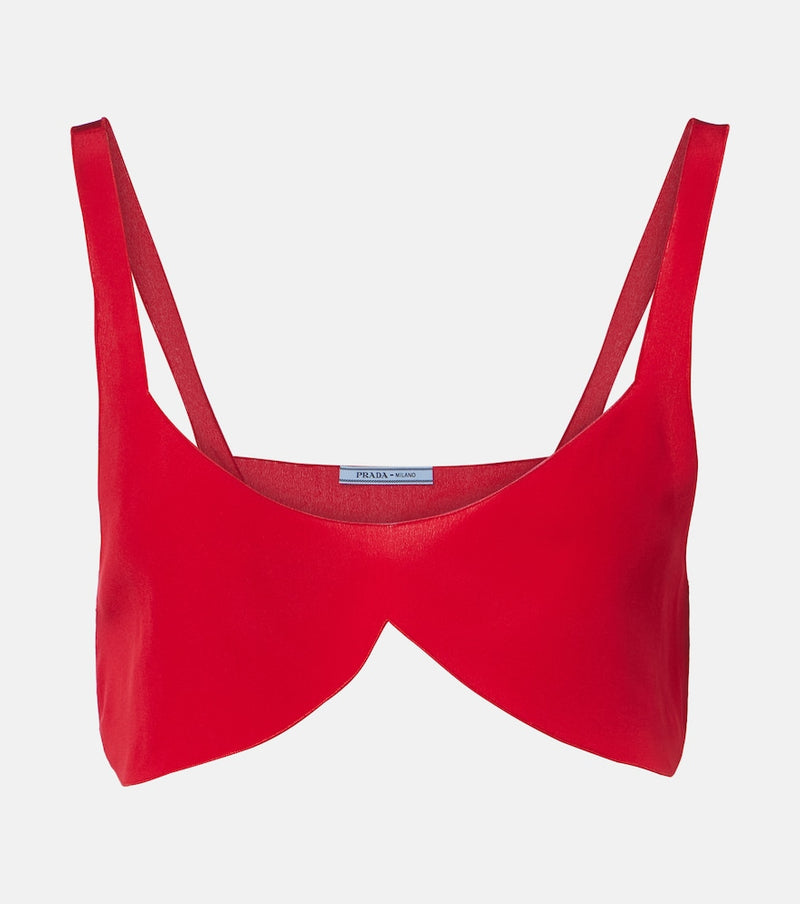 Prada Silk crepe de chine bra top