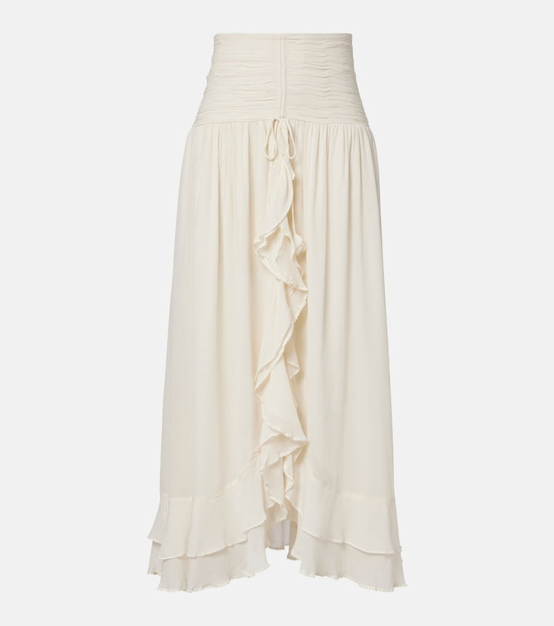 Poupette St Barth Neree ruffled maxi skirt