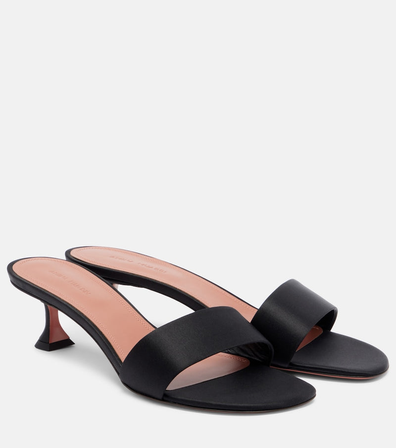 Amina Muaddi Andreea satin mules