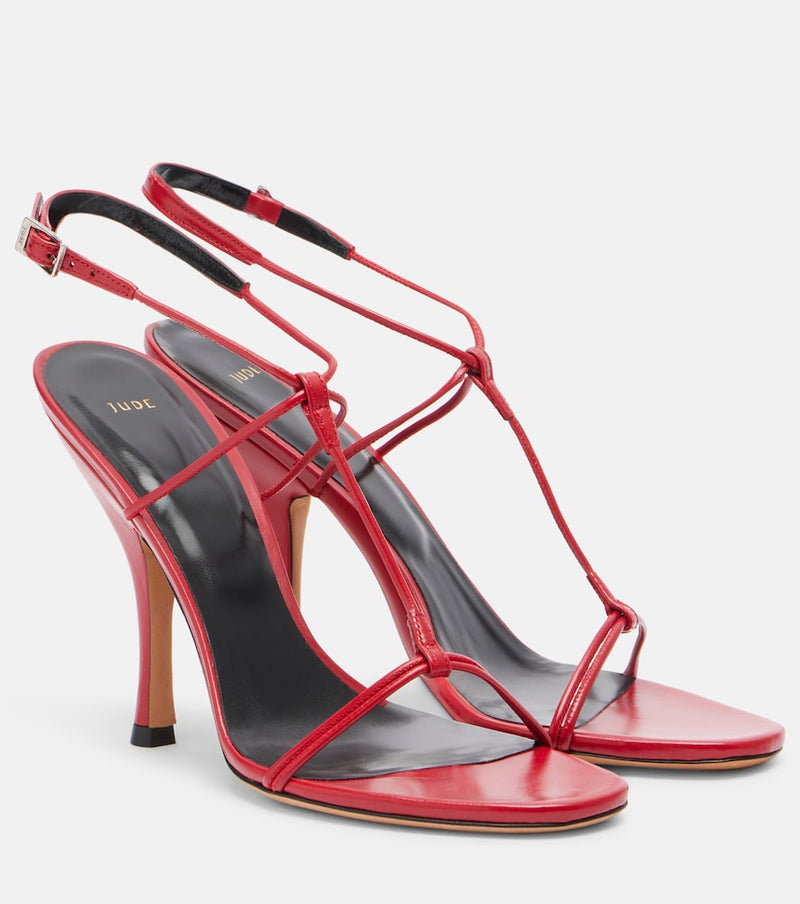 JUDE Mixer leather slingback sandals