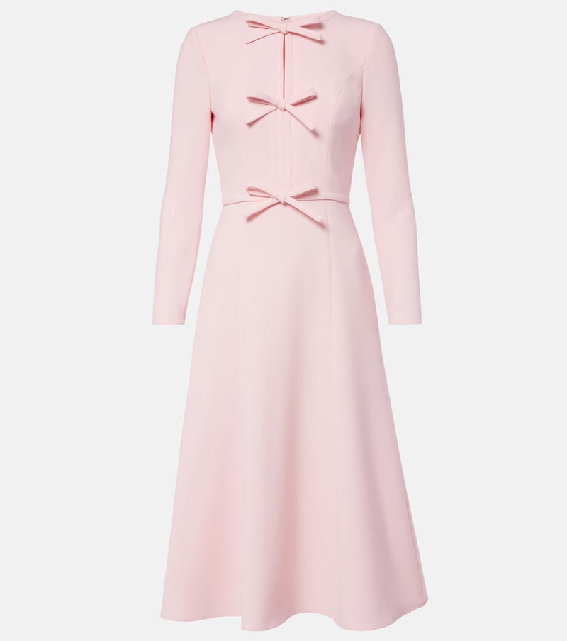 Carolina Herrera Bow-detail crepe midi dress