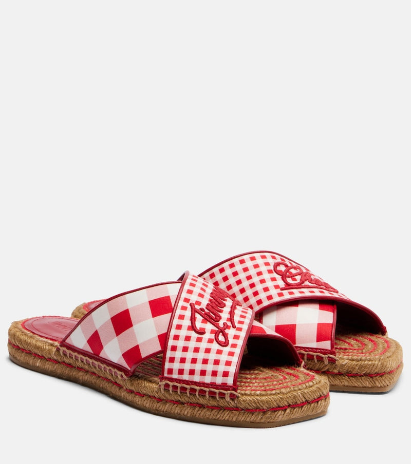 Jimmy Choo Aciel checked espadrille sandals