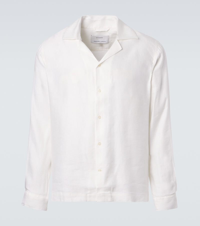 Frescobol Carioca Safra linen-blend shirt in Ivroy