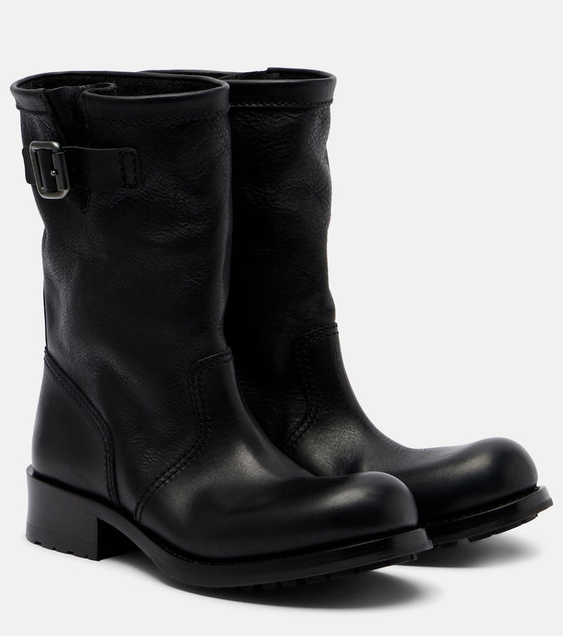 Prada Leather mid-calf boots