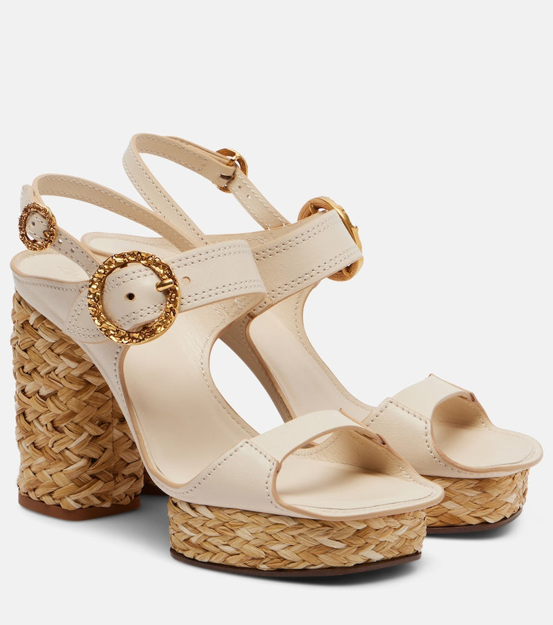 Zimmermann Talia leather slingback sandals